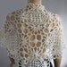 Sale 30%off Cream Crochet Lace Wedding Shawl Capelet Shrug - Holiday Accessories