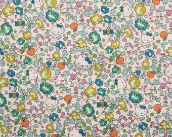 Liberty tana lawn - Hello Kitty Orchard - Blue green mix