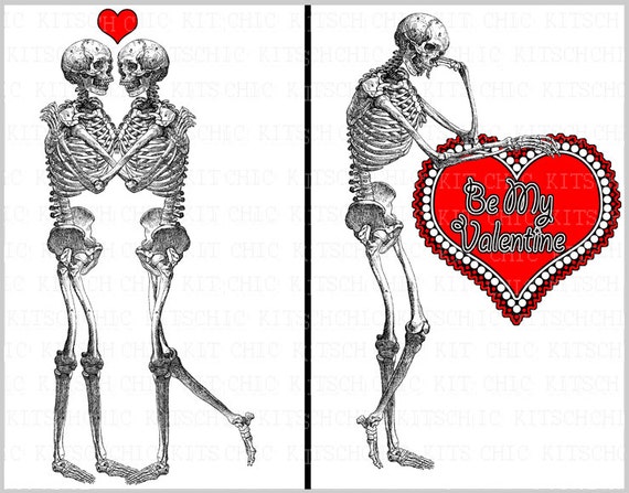 Items similar to Skeletons in Love Digital Pictures for Making