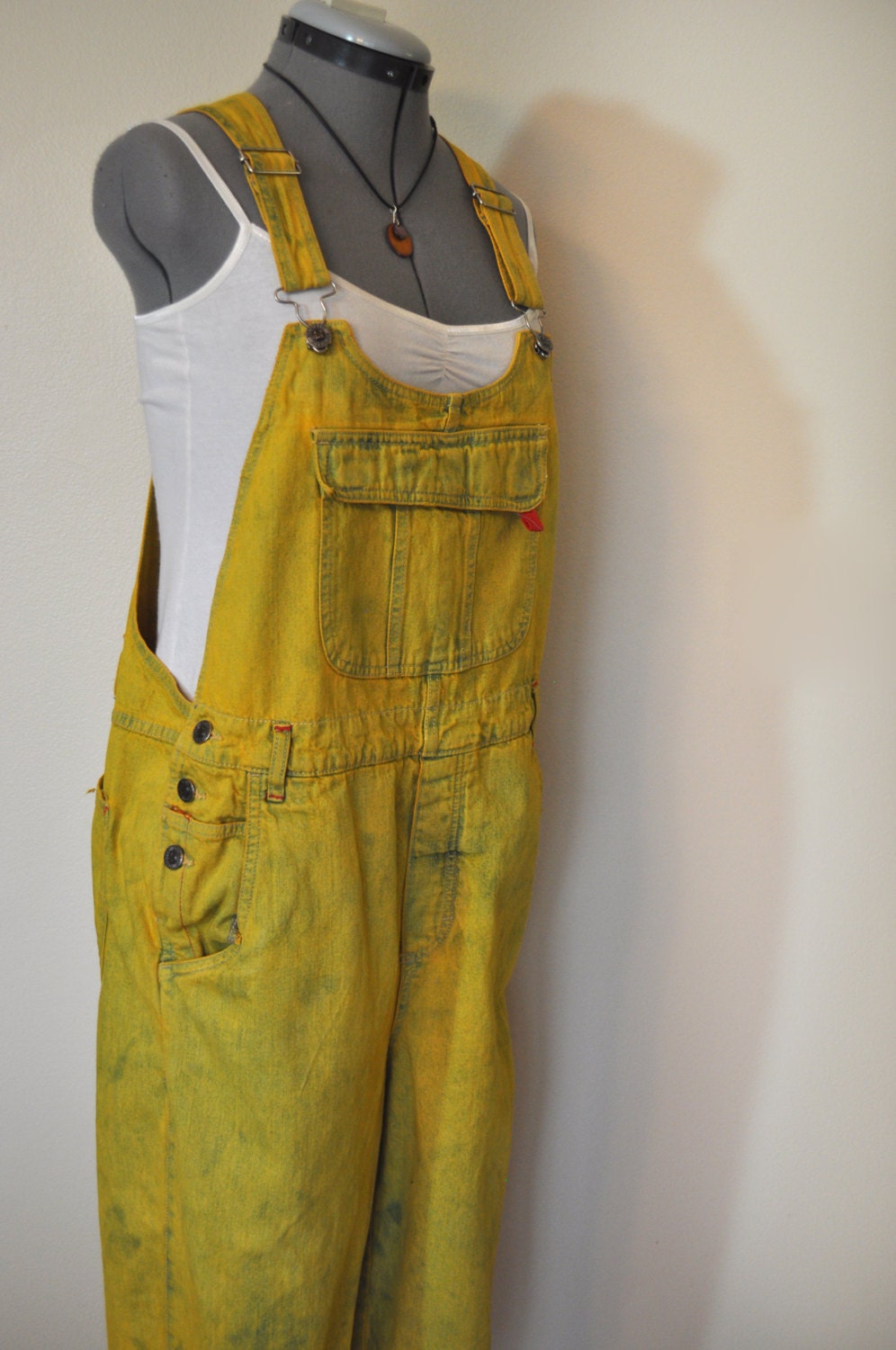 gold overalls