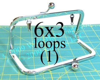6x3 Nickel-free metal purse frame(TM) with LOOPS