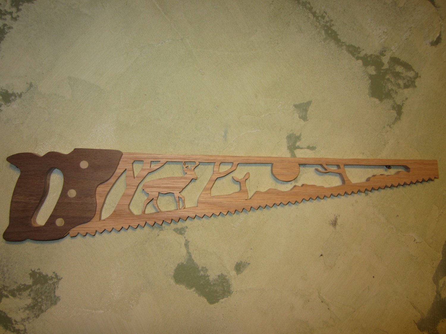 Wooden Deer Saw Picture by nowcreations on Etsy