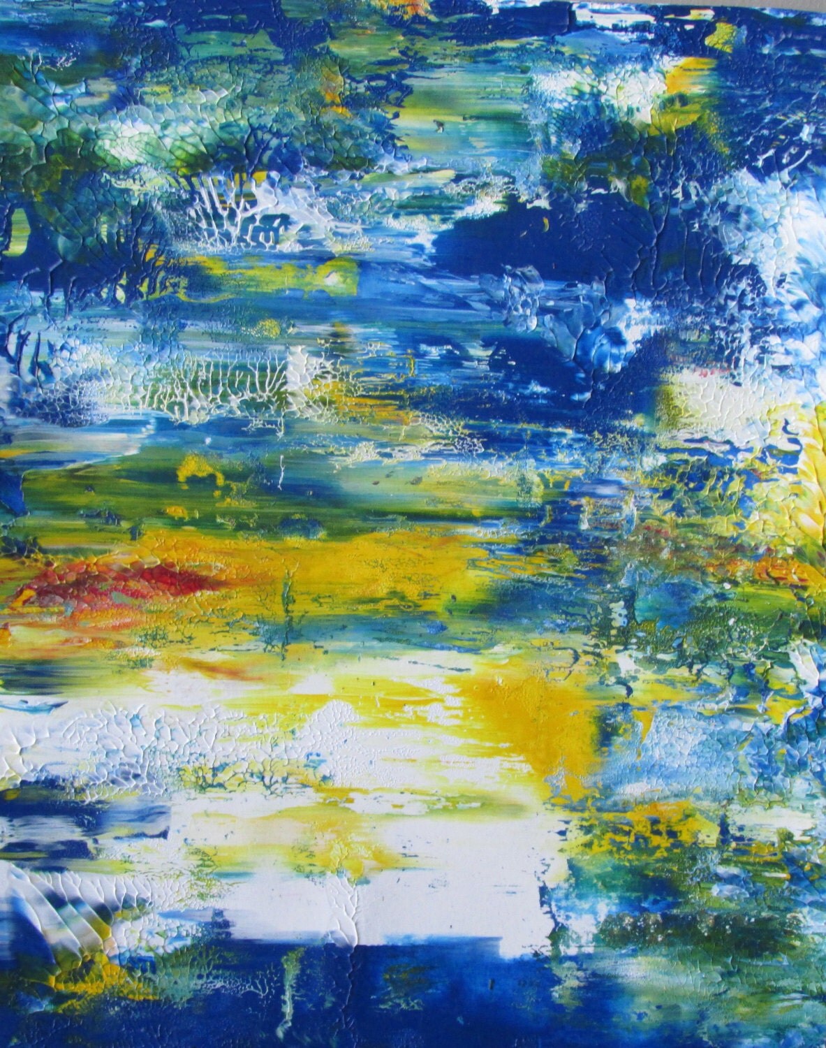 On Sale Reflections Original Fine Art Abstract Acrylic Painting in