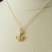 Little anchor necklace, 14k gold filled chain, delicate modern jewelry