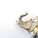 midcentury small solid brass elephant figurine - animal - patina - paperweight - jungle