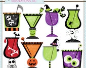 Creepy Cocktails Cute Digital Clipart for Card Design, Scrapbooking, and Web Design Il_170x135