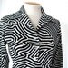 Reserved for Martha Vintage Mod 70's Groovy Black and White Zebra Print Blouse