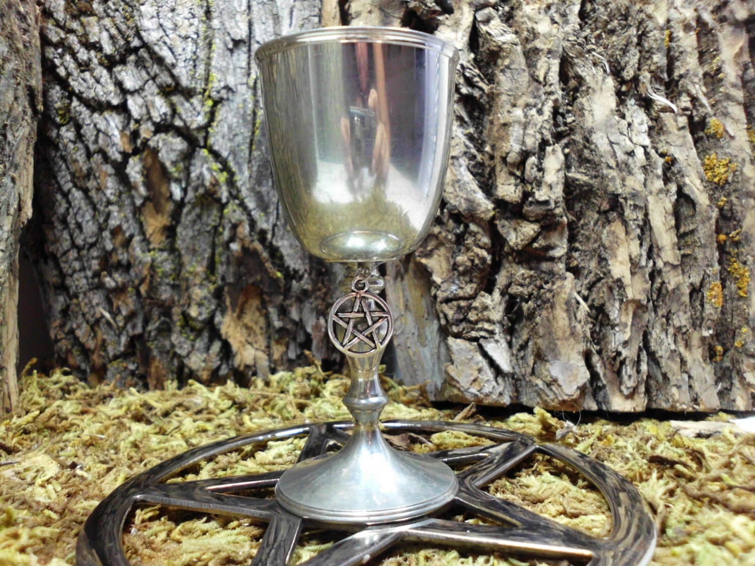 Altar Chalice Ritual Chalice Pentacle Small Silver