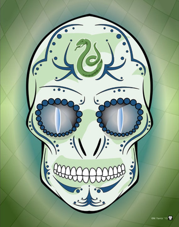 Lord Voldemort Sugar Skull Print 11x14 print