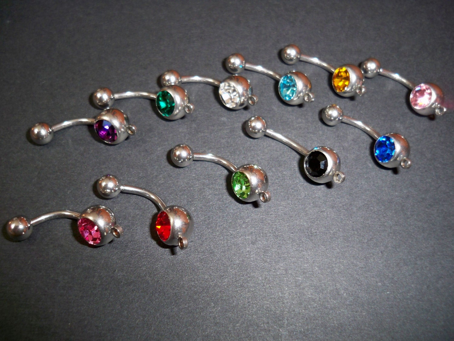 add a charm belly button ring 11 colors