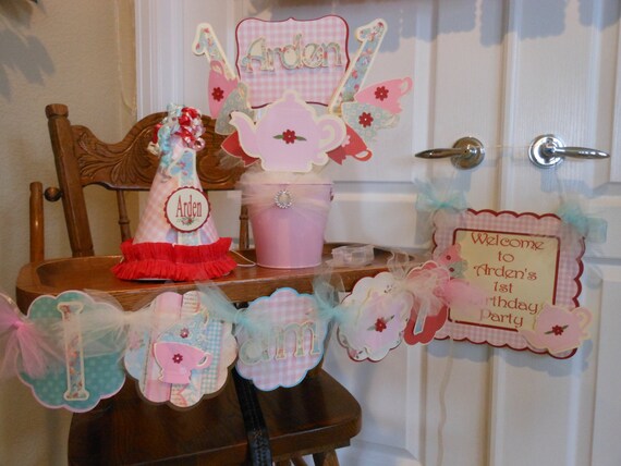 Tea Party 1st Birthday Vintage Party Package Il_570xn