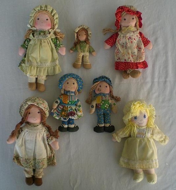 Collection Of 7 HOLLY HOBBIE DOLLS by Knickerbocker by SMITHERLAND
