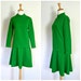 RESERVED - 1960s Drop Waist Dress / 60s mod dress / green dress / flapper dress / emerald dress / medium large