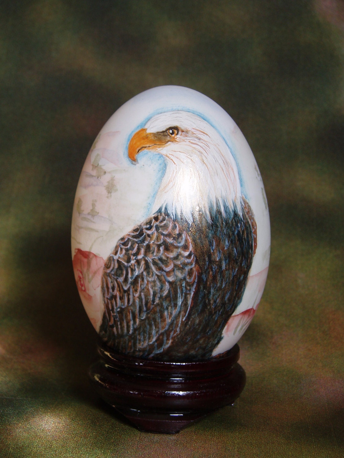 America Eagle/ Hand Painted Goose Egg/ Goose Egg Art