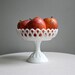 Fenton Milk Glass Pedestal Compote Footed Bowl, 1950s
