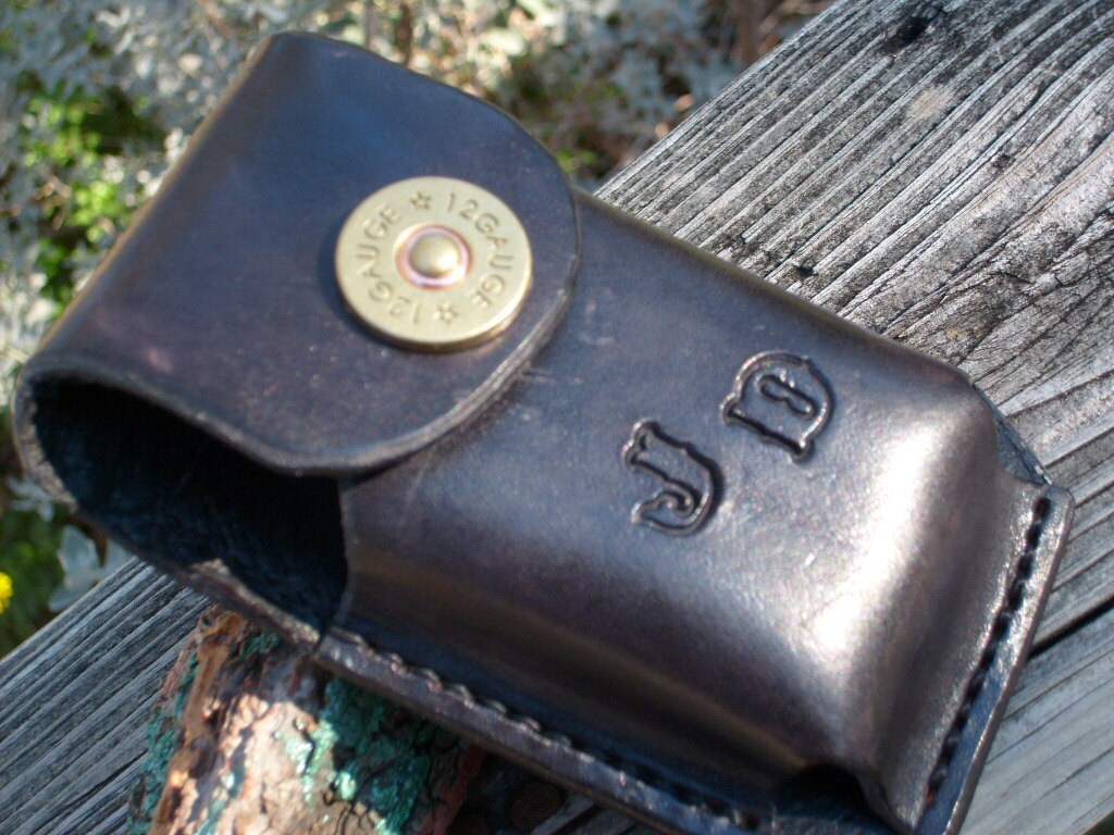 Leather Flip Phone Case w/ belt loop and concho snap