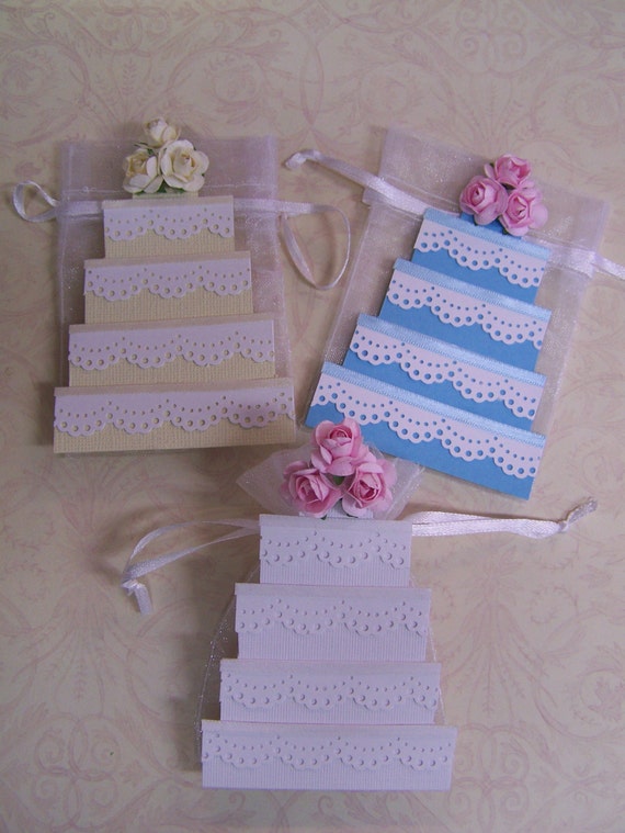  Wedding  Cake  favor Bags  10 pieces