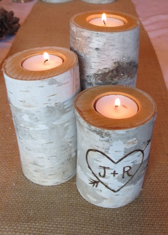 personalized candle set -- Valentine's Day gift 