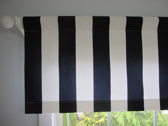 Curtain Valance Window Curtain Navy Blue and by CottageHomeCouture