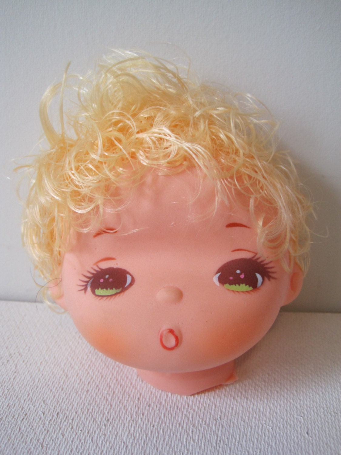 4 Doll Head Hard Plastic Craft Doll Making and by CuckoosFabrik