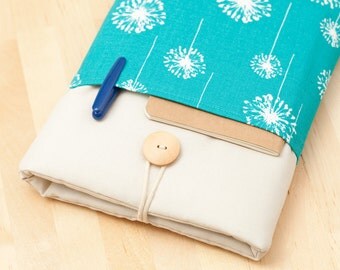 kindle paperwhite cover / kindle fire HDX case / Kindle voyage case / kobo mini case - blue dandelion with pockets -