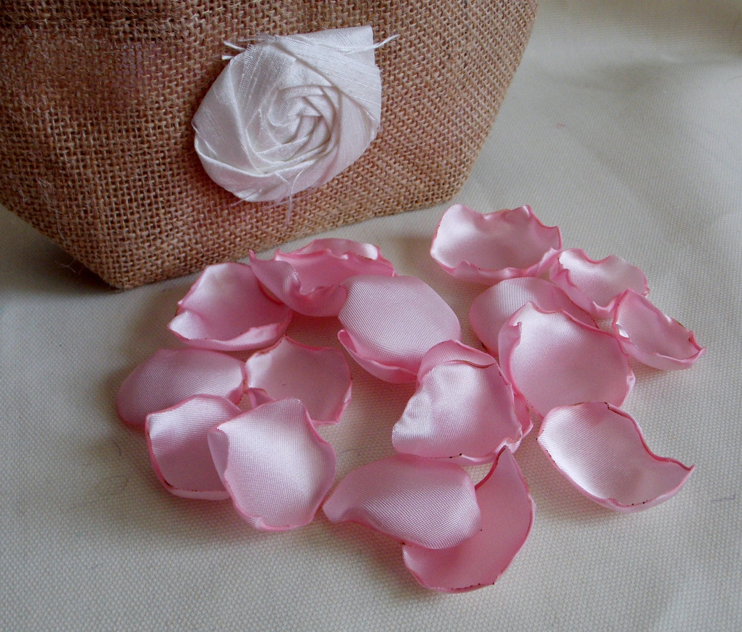 Flower Petals Satin Petal Flower Girl by bellerosedesigns on Etsy
