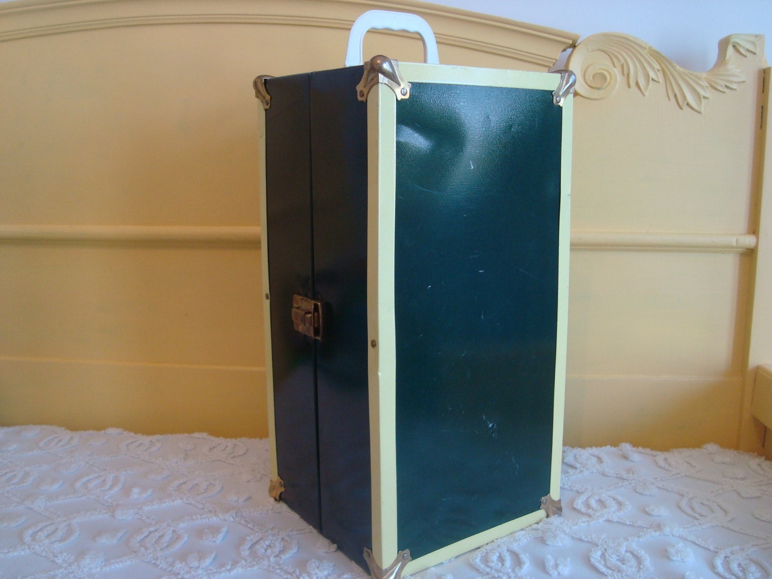 vintage metal doll case