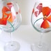 California Poppy Hand Painted Wine Glasses - Set of 2 - Stemmed or Stemless