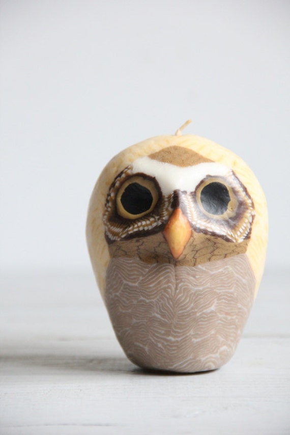 vintage owl candle