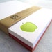 Letterpress Note Card Set - Apple