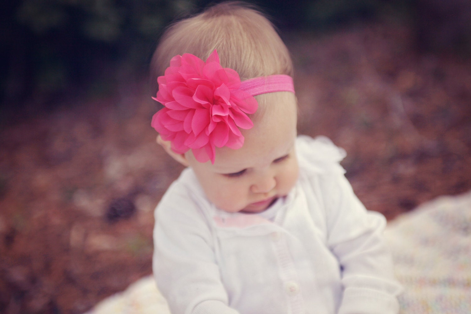 Pink baby headband,QUICK SHIP, hot pink baby headband, infant headband ...