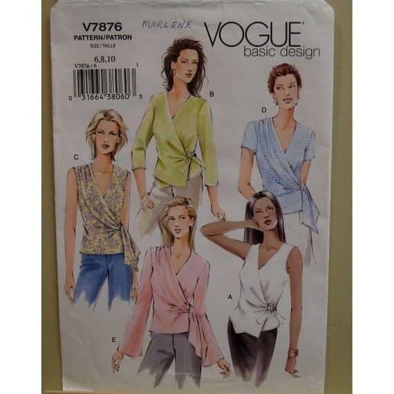 Side Wrap Blouse Pattern V Neck Side Tie Sleeveless Short