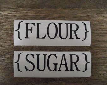 Sugar flour labels | Etsy