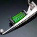 green tourmaline necklace, tourmaline pendant, statement necklace, October birthstone, Argentium silver, white sapphire, fine jewelry - 3411