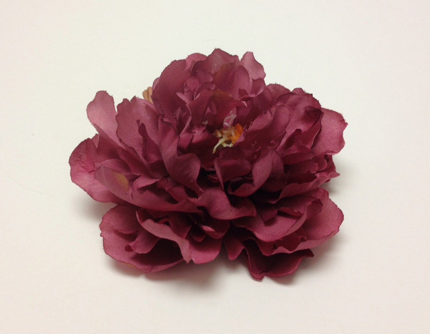 Silk Flowers One Small Artificial Mauve Peony 4 by BlissfulSilks