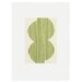 small original abstract screen print, handmade in green and cream perfect modern artwork for your walls.