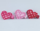 Puffy Heart Hair Clip Pick Your Color Red, Hot Pink, or Light Pink - Etsykids Team