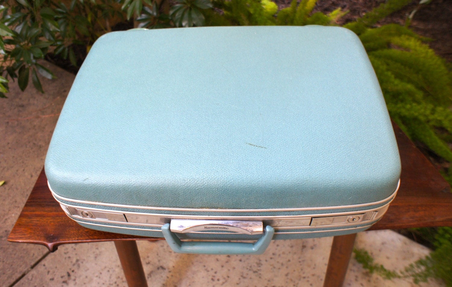 Blue Samsonite 1960s Suitcase Vintage Blue by TheLionsDenStudio