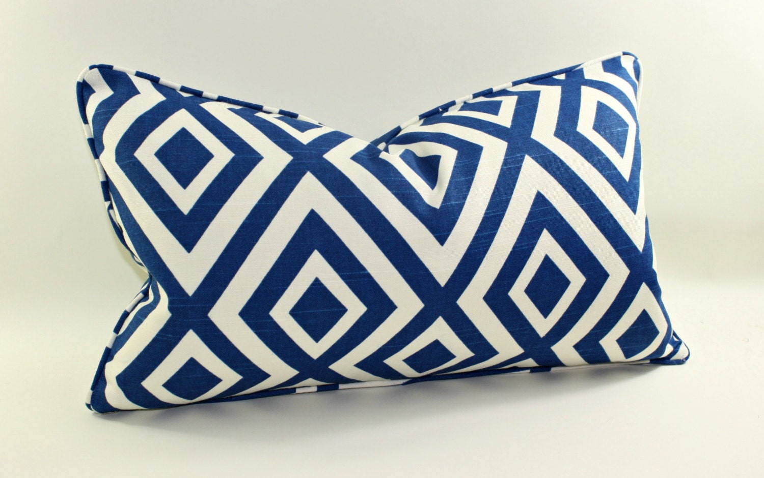 Blue Geometric Pillow Cover Cushion Throw Pillow Toss