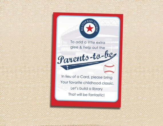 Baseball Baby Shower Book cards - set of 12 Il_570xn