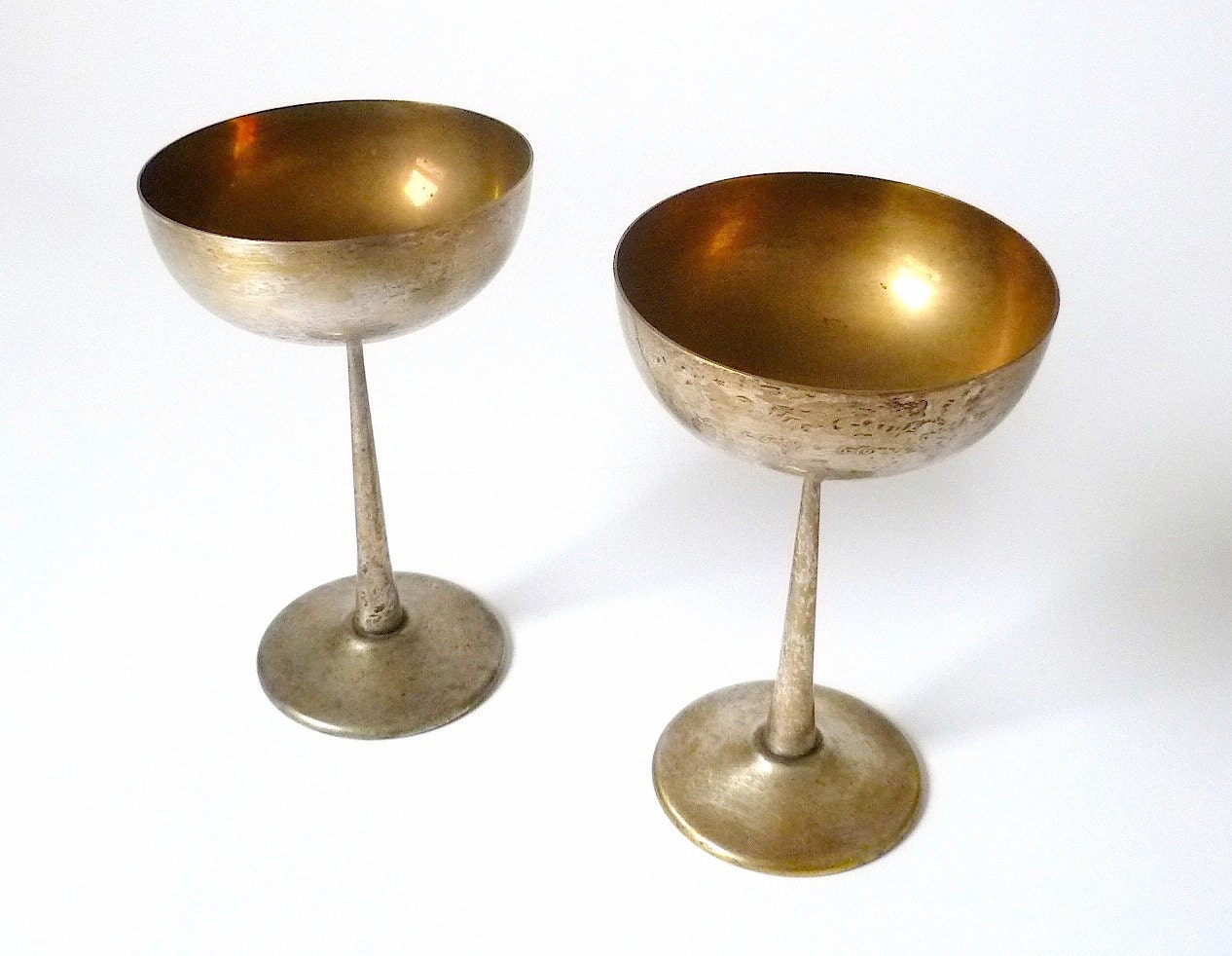 silver champagne saucers
