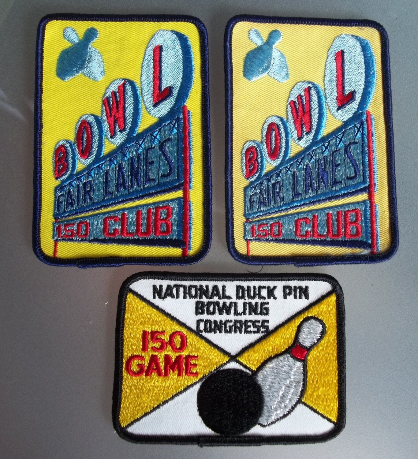 Set of Bowling Patches Vintage Bowling Team Bowling Balls