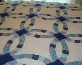Anniversary Signature Double Wedding Ring Quilt