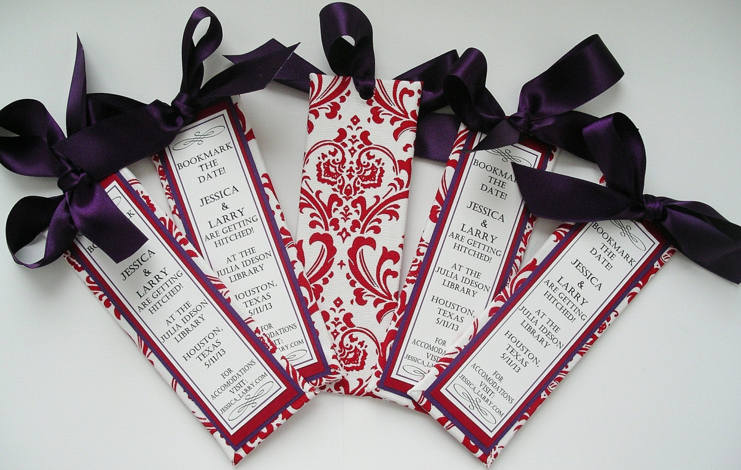 Damask SavetheDate Bookmarkers/Thank you/Wedding Favors