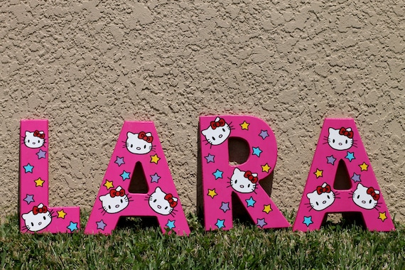 items similar to 12 inch hot pink hello kitty letters