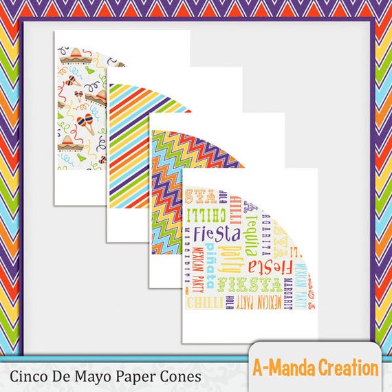 Cinco De Mayo Fiesta Paper Cones Il_570xn