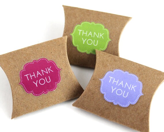 thank you stickers in assorted colors 48 mini clear die cut