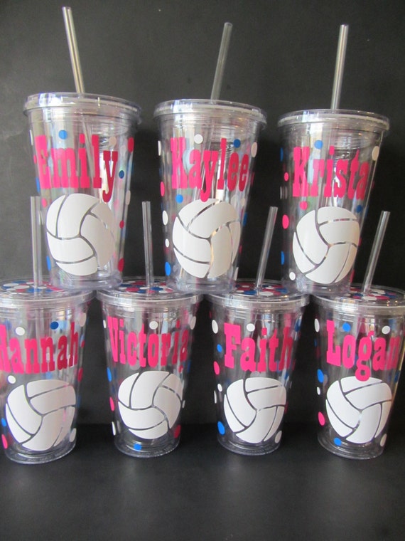 party tumblers by acrylic any Volleyball team personalized tumblers