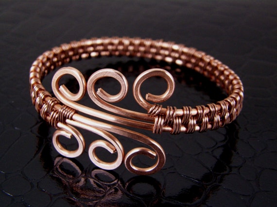 Copper Wire Weave Bracelet Copper Wire Wrapped Bangle