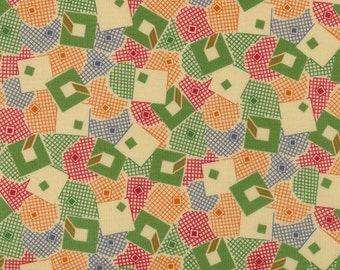SALE 1 Yard Doodle Zoo Squares by RJR Fabrics